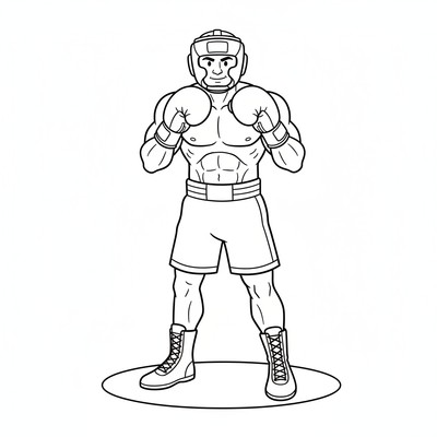 Boxare poserar med handskar