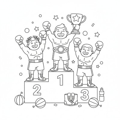 Boxare firar på prispallen