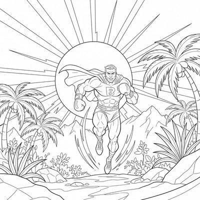 Boxare springer i soluppgång