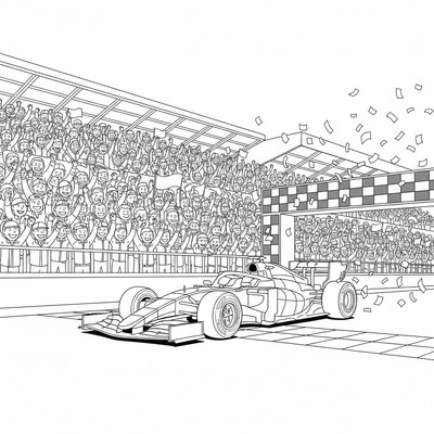 Formula 1 publik jublar vid målgång