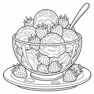 Glass i en skål med färska jordgubbar