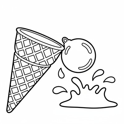 Glasskula faller ur en våffla