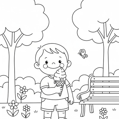 Glasspinne hålls av ett barn i parken