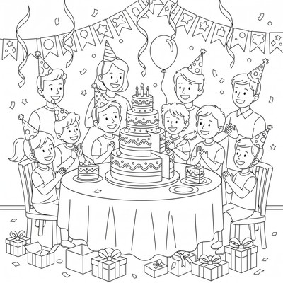 Tårta serveras på ett kalas