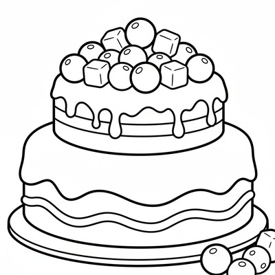 Tårta toppad med chokladpraliner
