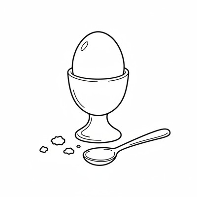 Frukostägg i en äggkopp