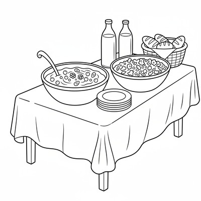 Frukostbuffé med yoghurt och müsli