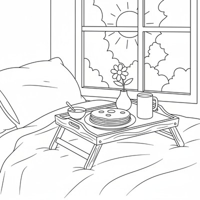 Frukost serveras på sängen