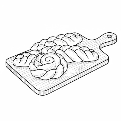 Bakat bröd ligger på en skärbräda