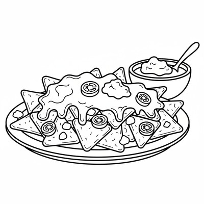 Snacks nachos med ostsås