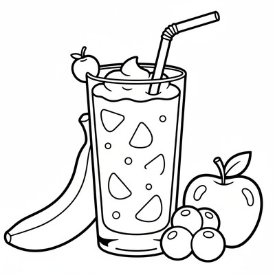 Dryck smoothie i högt glas