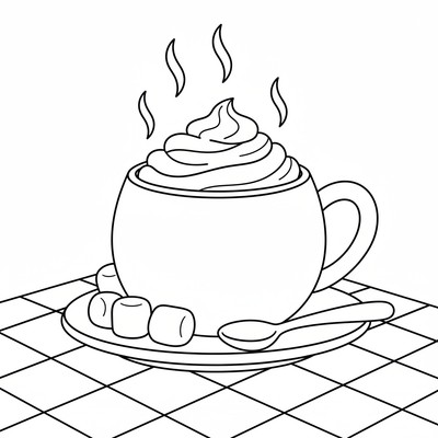 Dryck varm choklad med grädde