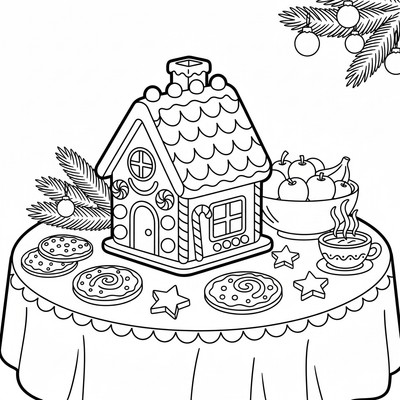 Pepparkakshus står på julbordet