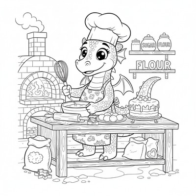 Bolibompa-draken bakar en kaka