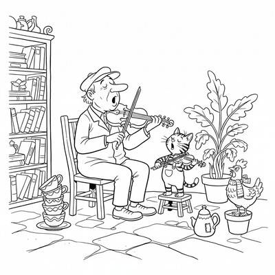 Pettson och findus målarbilder