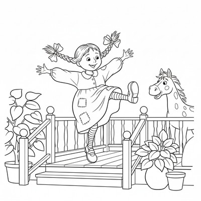 Pippi långstrump målarbilder