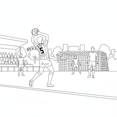 Hammarby IF gör inkast vid sidlinjen