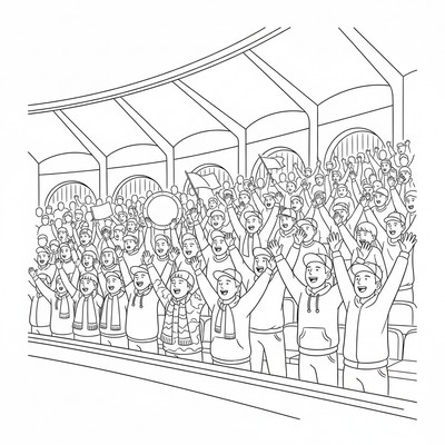 Hammarby IF supportrar sjunger på läktaren