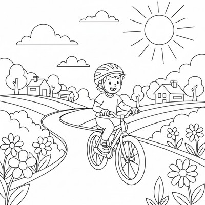 Sommarcykeltur på landsväg