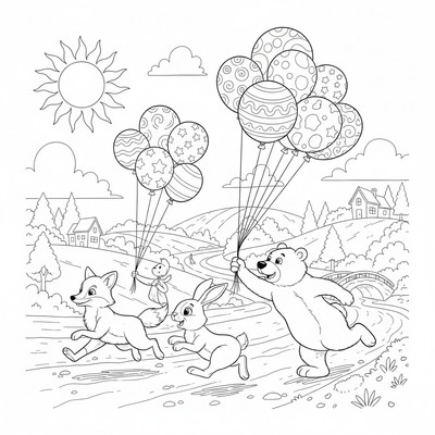 Sommarlopp med ballonger