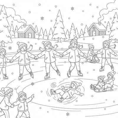 Vinterlek på isbanan