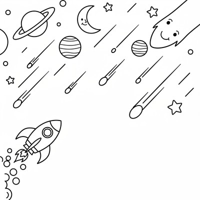 Rymden med meteorregn