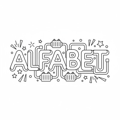 Alfabet i neonljus