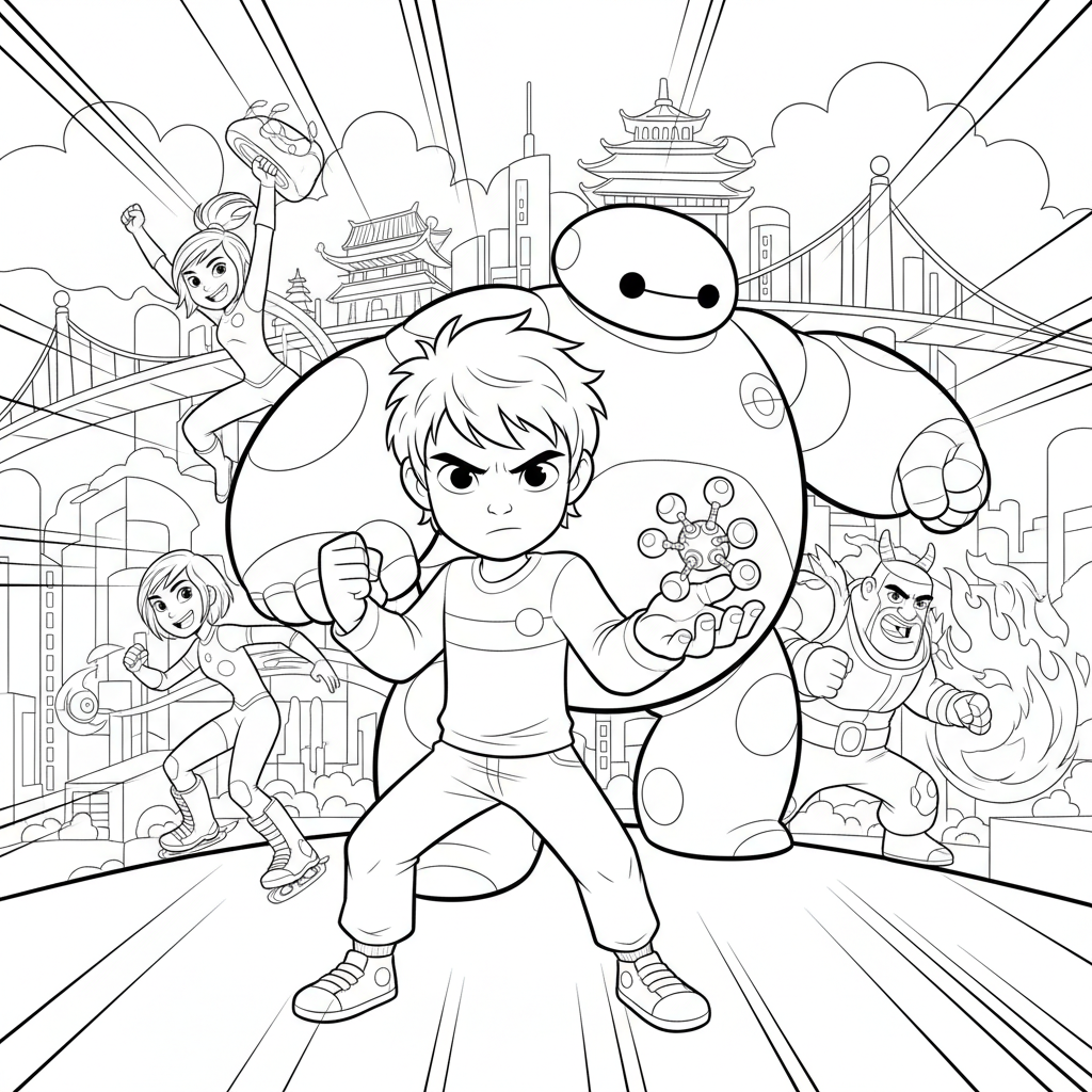 Big Hero 6 – Hiro håller en mikro-robot i handen.
