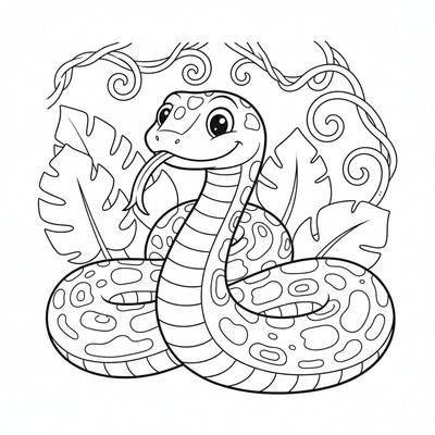Orm som sticker ut tungan