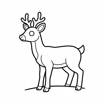 Rådjur i profil med horn