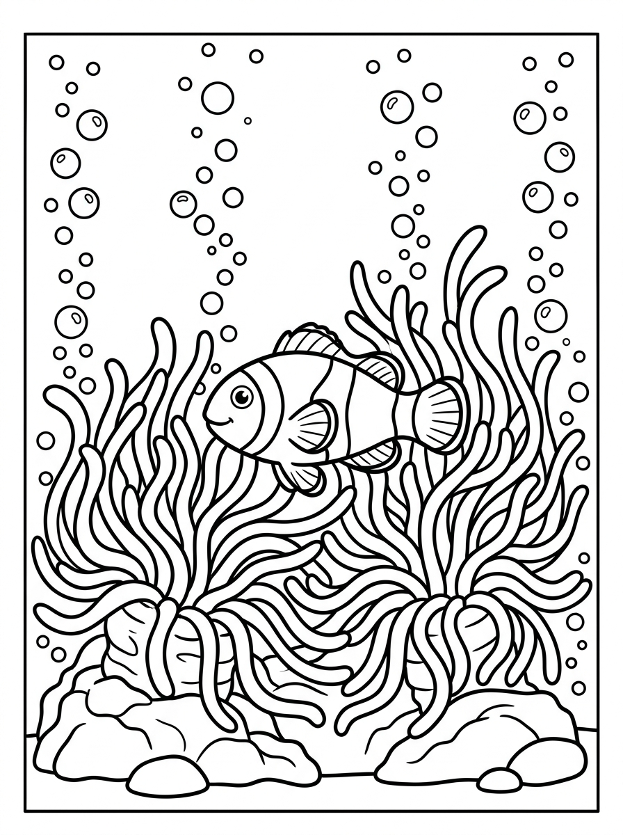 Clownfisk bland havsanemoner