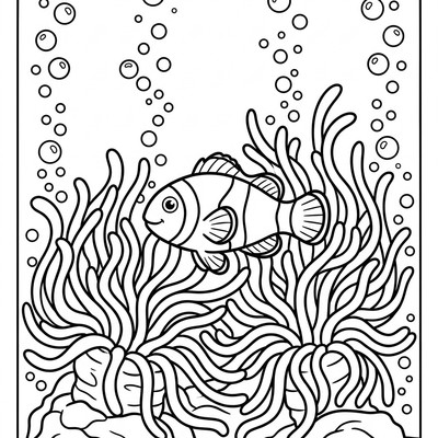 Clownfisk bland havsanemoner