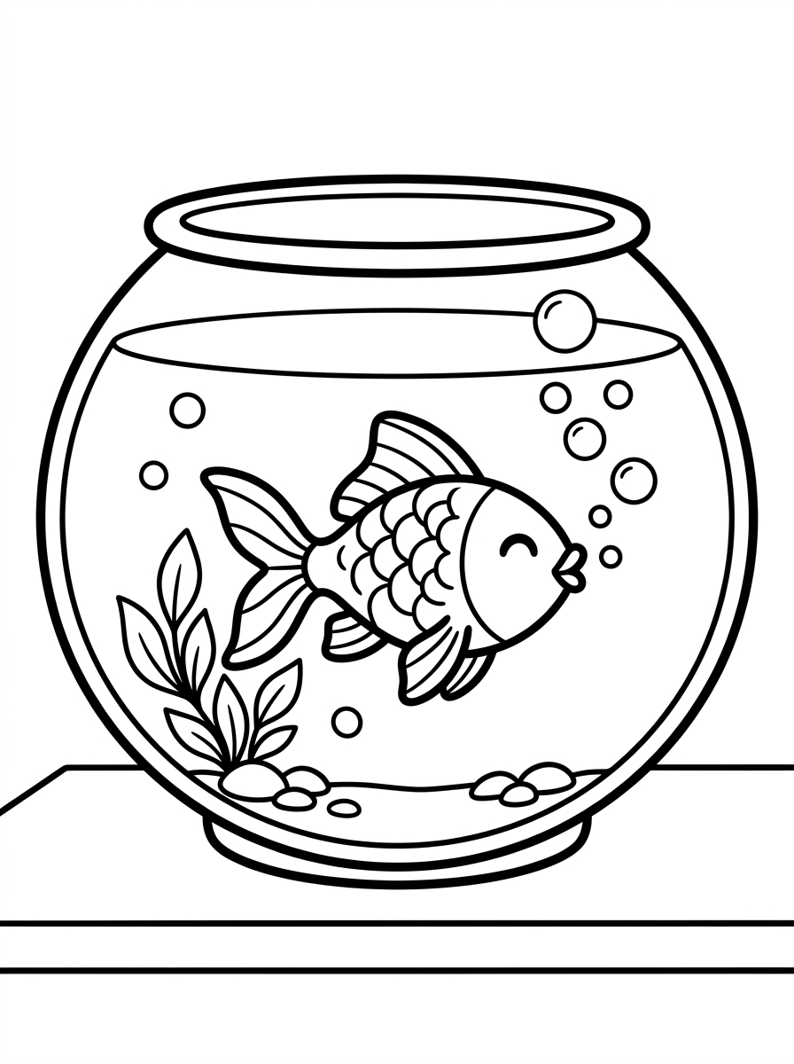 Guldfisk blåser bubblor