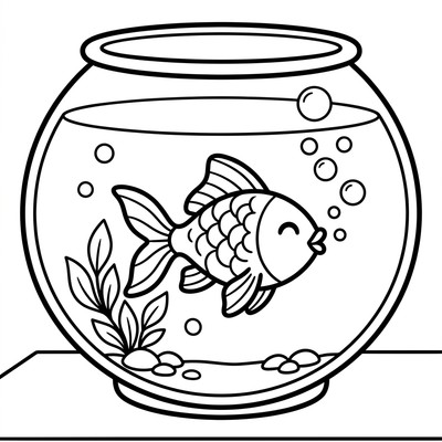 Guldfisk blåser bubblor