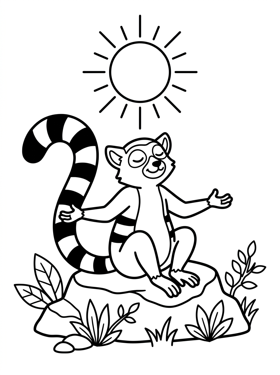Lemur solar med utsträckta armar