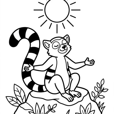 Lemur solar med utsträckta armar
