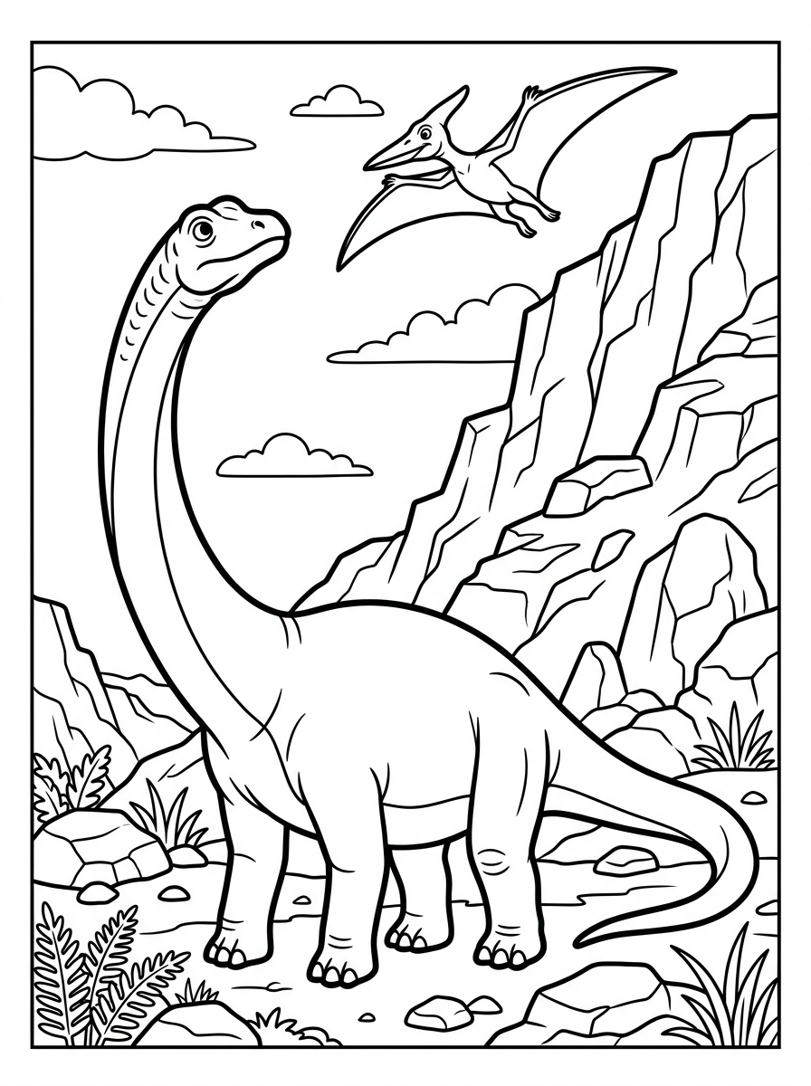 Diplodocus möter pteranodon