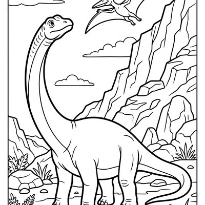 Diplodocus möter pteranodon