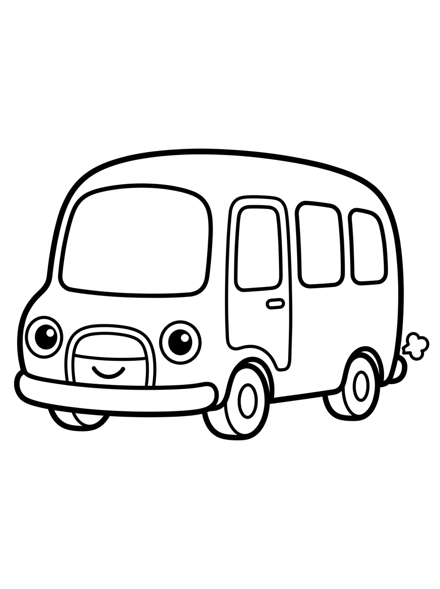 Liten buss, stor och enkel
