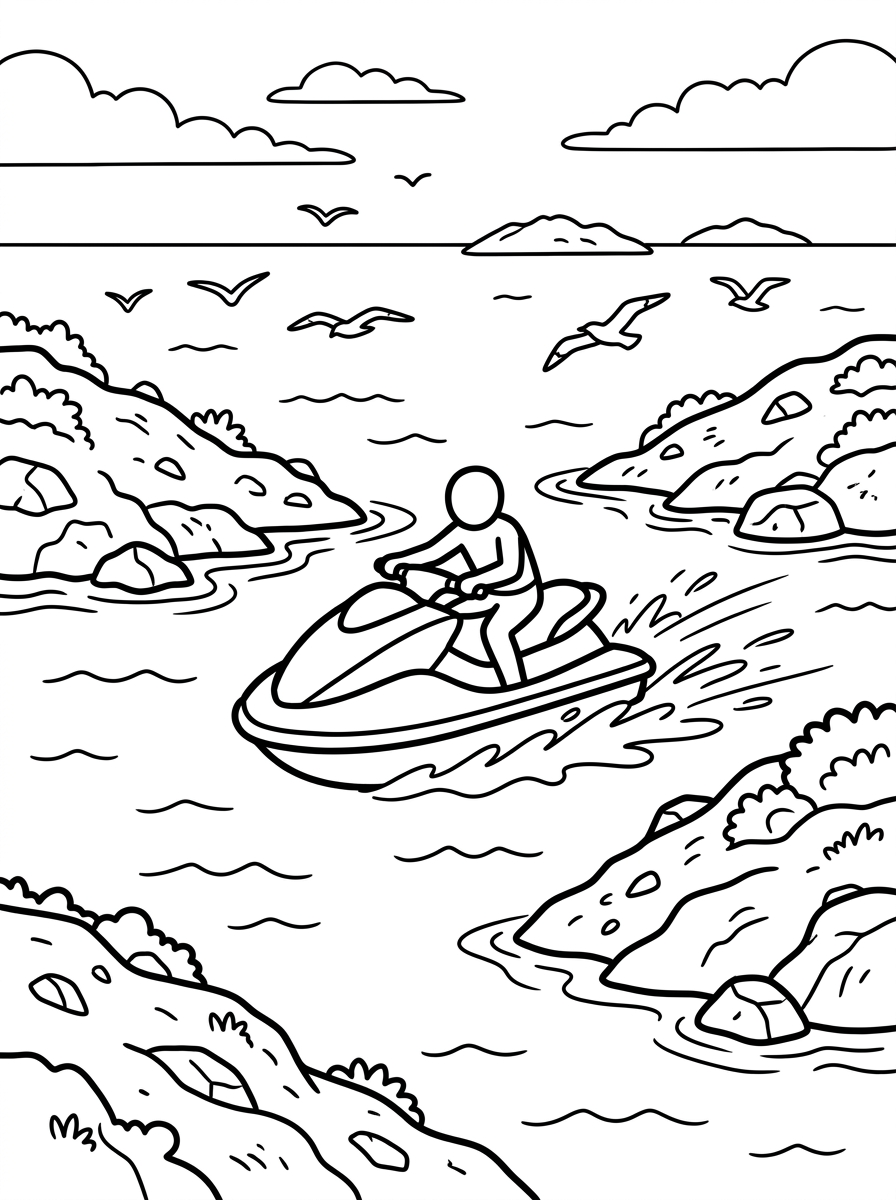 Jetski i skärgården
