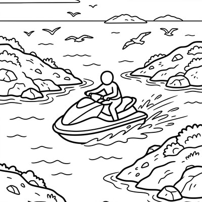 Jetski i skärgården