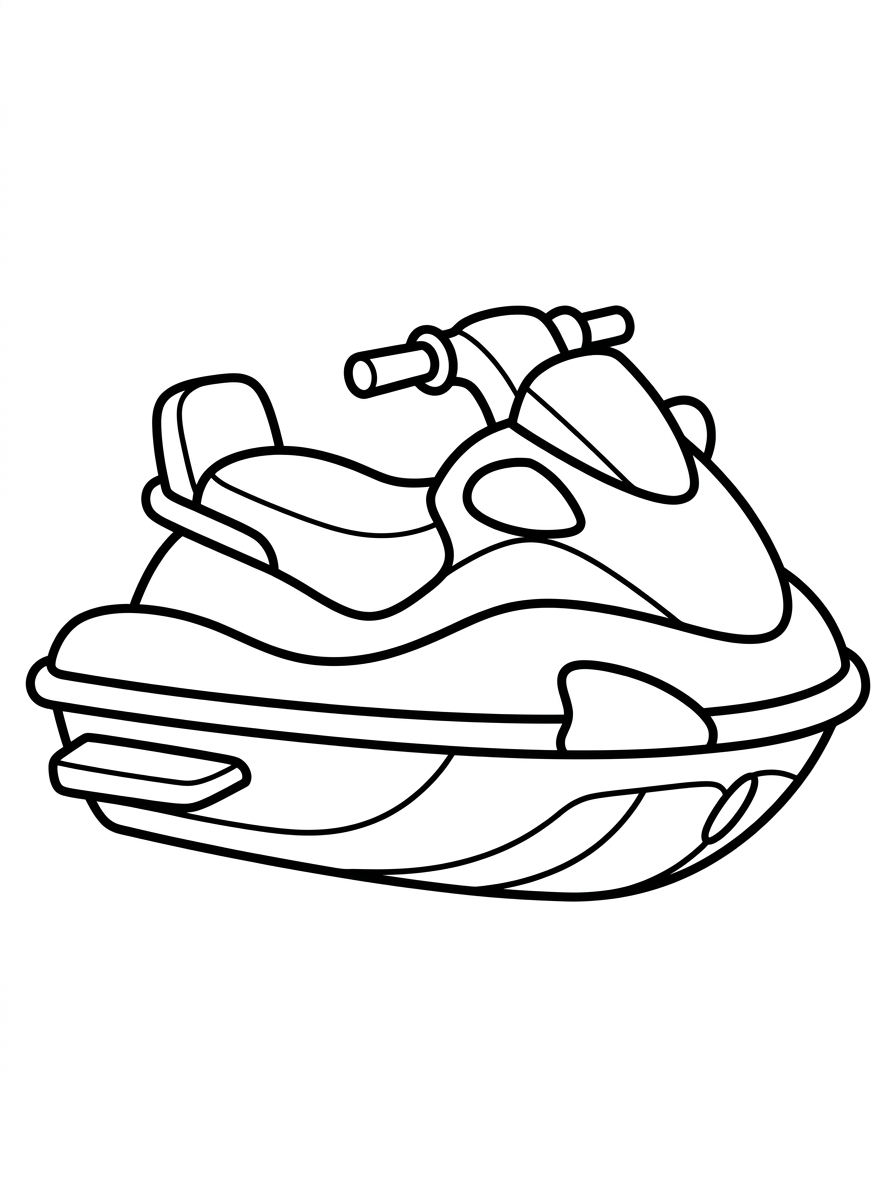 Liten jetski, stor och enkel