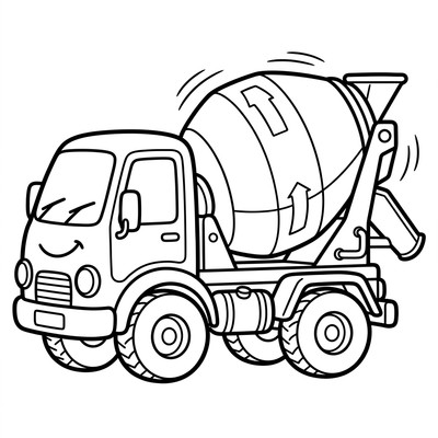 Liten cementbil, stor och enkel