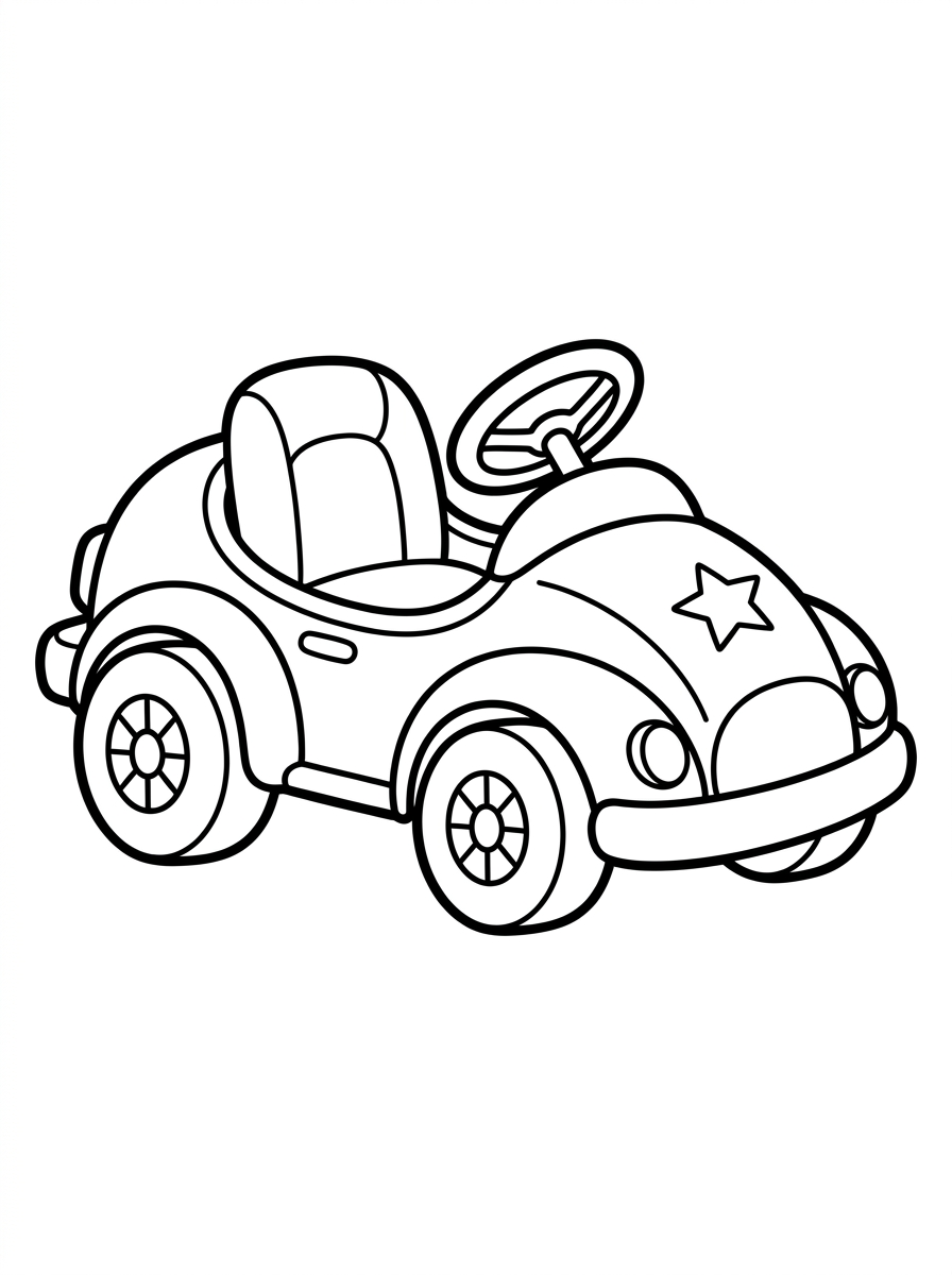 Liten go-kart, stor och enkel