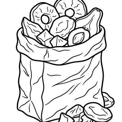 Snacks torkad frukt i en påse