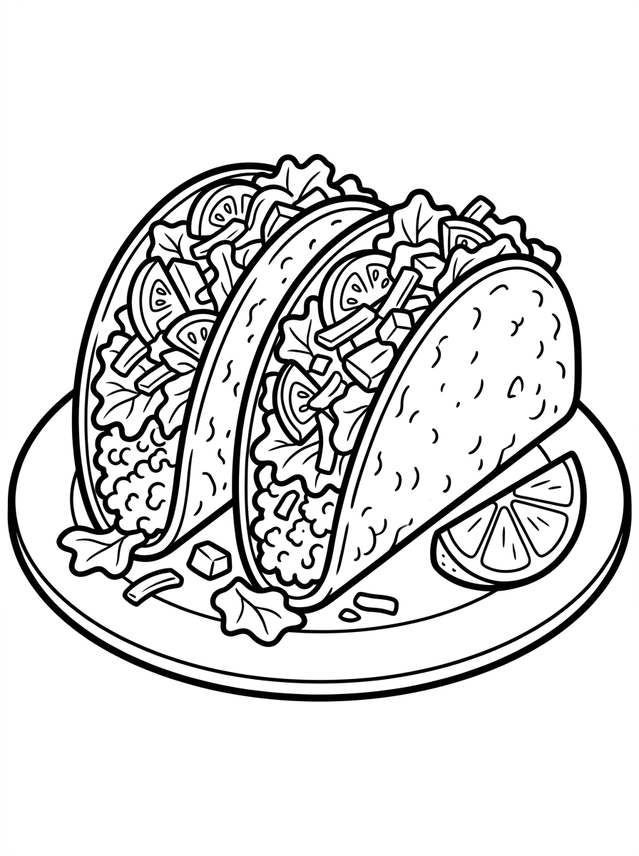Snabbmat tacos serveras på tallrik