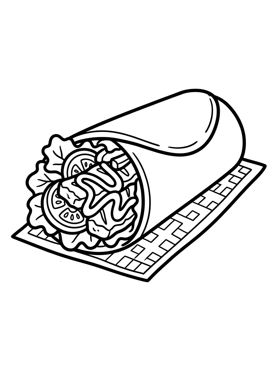 Snabbmat kebabrulle med sallad