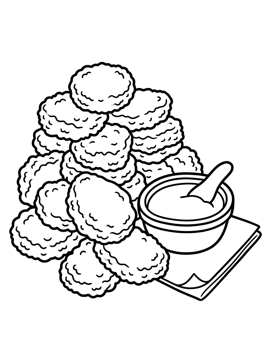 Snabbmat nuggets med dippsås