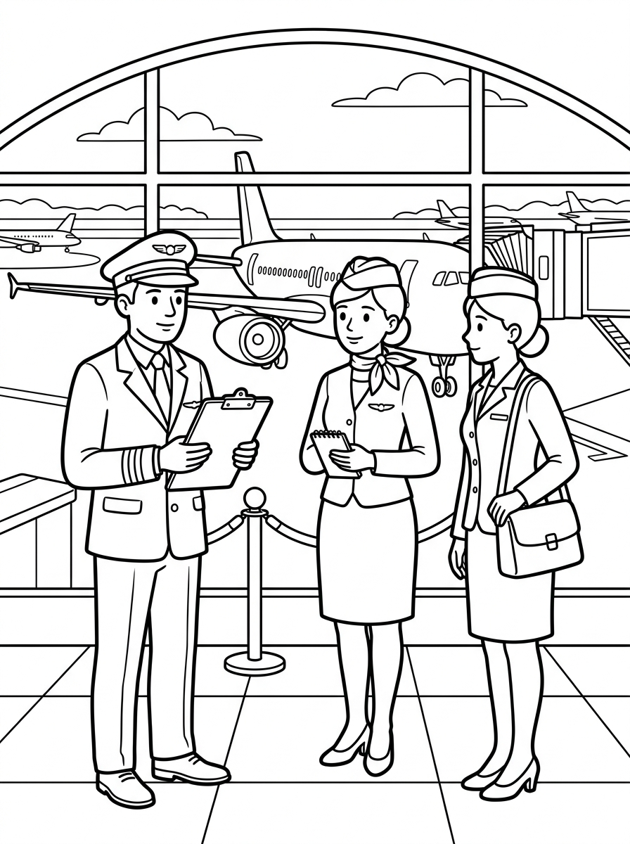Pilot briefar besättningen före flygning