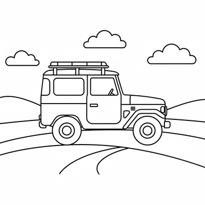 Toyota i profil på landsväg